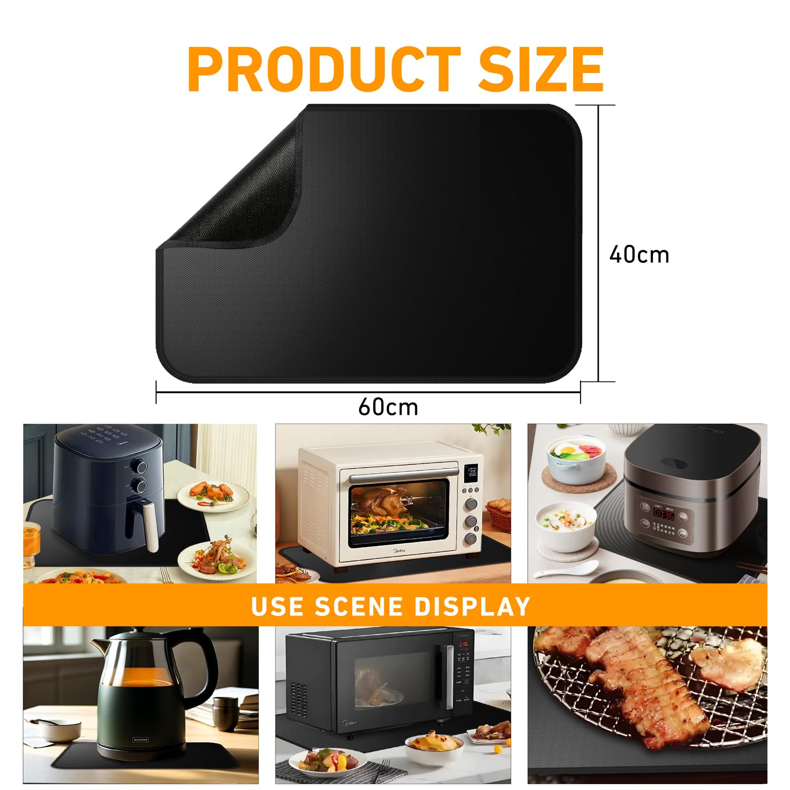 Hitzebeständige Matte Für Luftfritteuse – 4-lagig, 30x45 Cm, Rutschfeste Unterseite