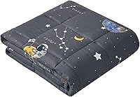 anfie Kids Weighted Blanket 36x48 5lbs Cooling Breathable Glass Beads Space Grey - Soft Oeko-Tex for Calm Sleep