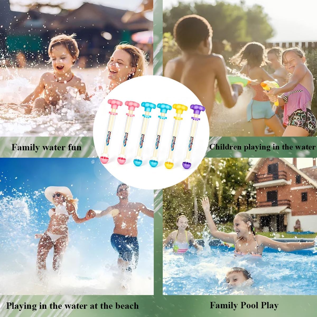 6PCS Firework Water Gun, Fireworks Style Water Spray Props,Couple Romance Firework Style Water Spray Gun, Beach Pool Water Spray Toys, Adult Party Pool Games,for Pools/Bathroom Boy & Girl Gifts