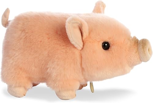 Miniatura 3 de Aurora - Adorable cerdito barrigón de peluche Miyoni, detalle realista, compañía entrañable, rosado, 11pulgadas