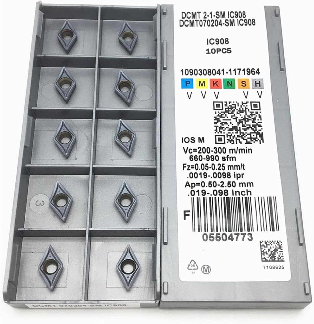 Surface Milling Cutter DCMT070204 SM IC907 DCMT070204 SM IC908 Carbide Inserts External Metal Turning Tool CNC Tool DCMT 070204 Turning Tool