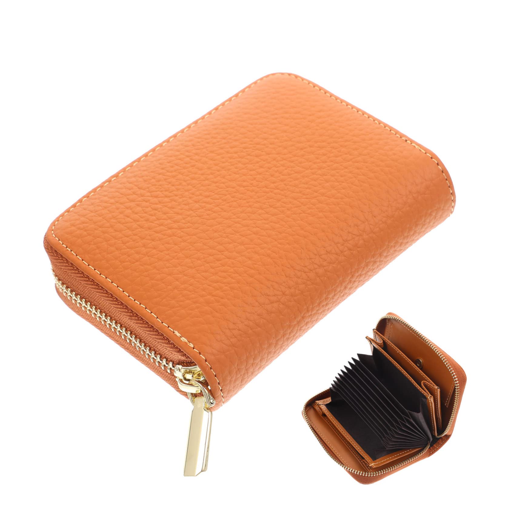 LIFKOME Portable Card Holder Wallet Compact Zippered Organizer for Men Women Durable Easy to Clean Outdoor Use for Bank Cards and Business Cards