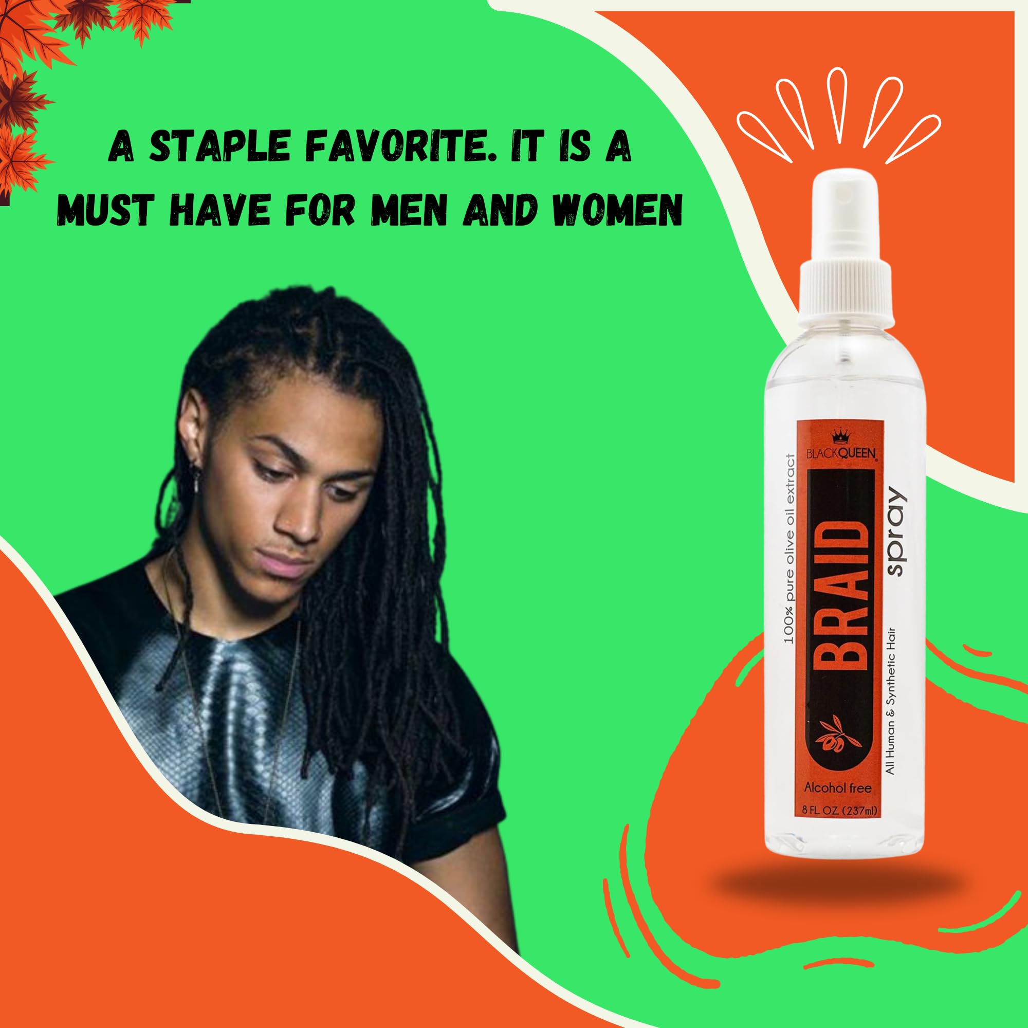 Amazon.com : Black Queen Olive Oil Braid Sheen Spray for Locs