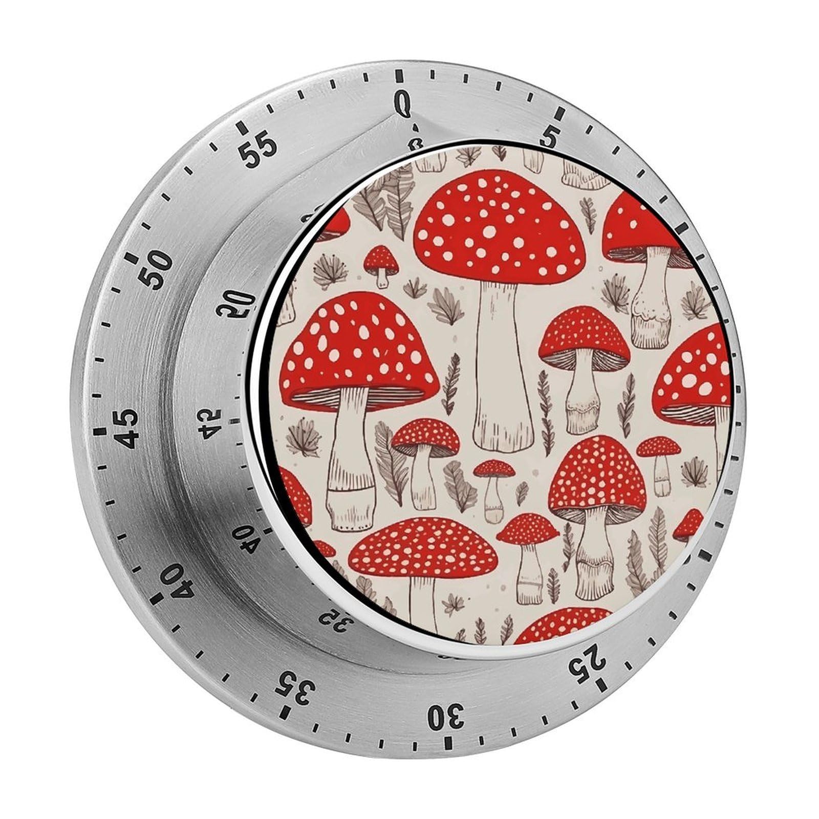 Temporizador de cocina de hongo con cuenta regresiva mecánica y alarma para escritorio