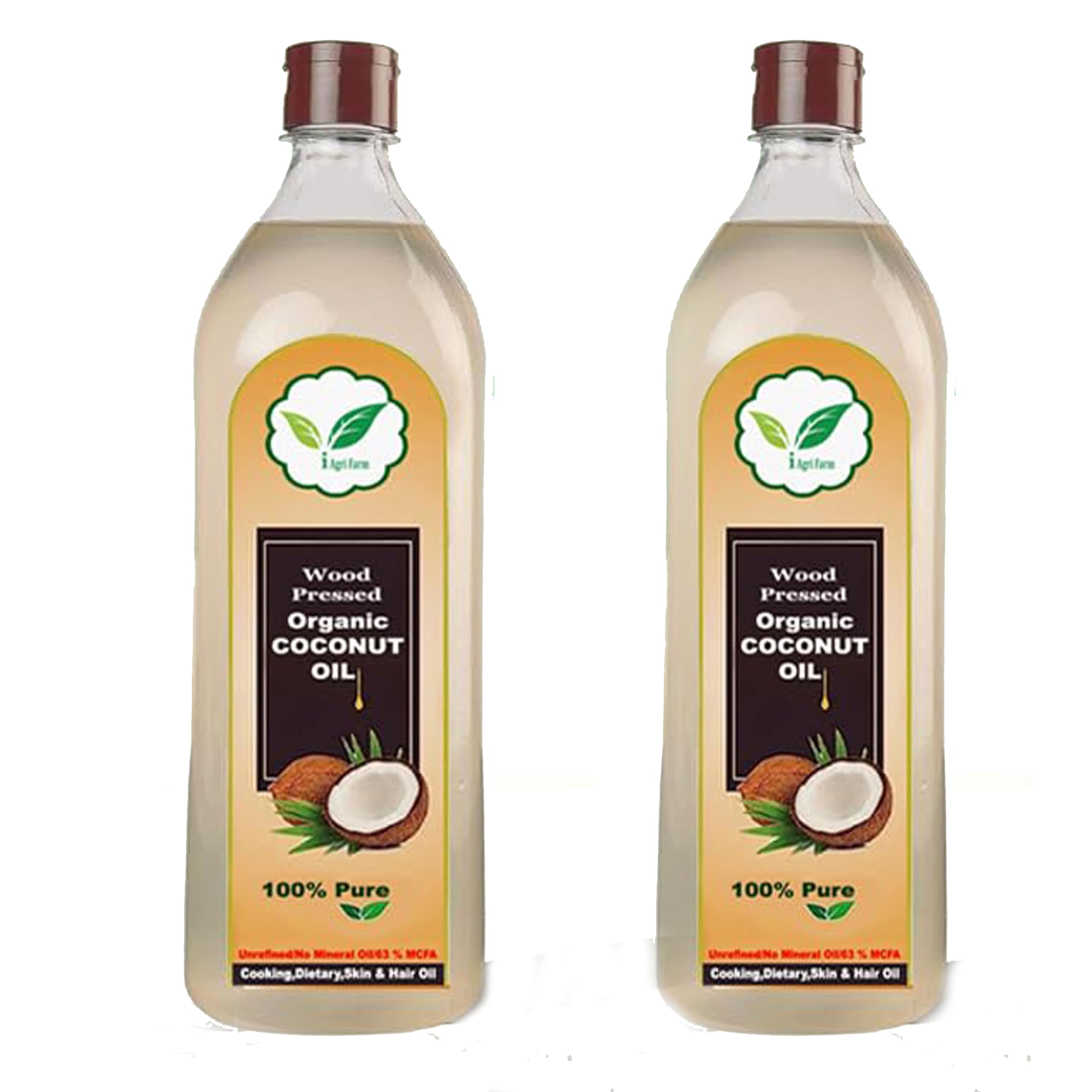 Iagrifarm Wood Pressed Coconut Oil 2 Liter, Vegan Cold Pressed Coconut Oil, Pure & Natural Virgin Coconut Oil, Keto-Friendly & Gluten-Free Cooking Oil, Extracted on Wooden Churner, 2 L (B0BZDLC23T) Amazon Price History, Amazon Price Tracker