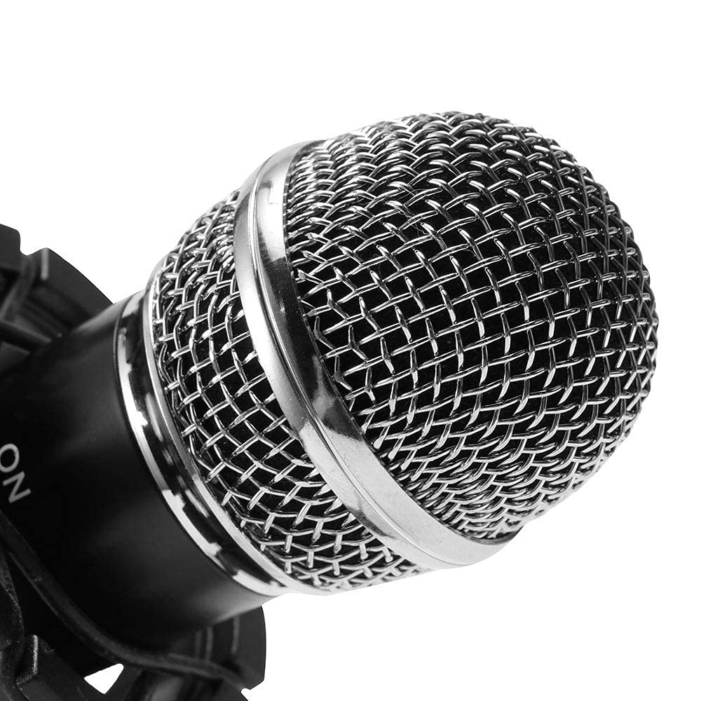 Zestaw mikrofonu pojemnościowego PC Studio, regulowany mikrofon z dwuwarstwowym filtrem, przenośny składany statyw, ministojak do nagrywania głosu, wideokonferencji, śpiewu