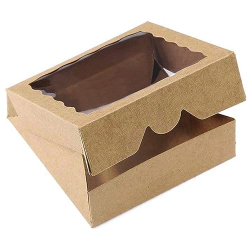 ONE MORE [15pcs] 9inch Kraft Bakery Boxes, Large Pie Boxes