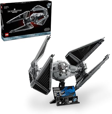 LEGO Star Wars Ultimate Collector Series TIE Interceptor Model Building Set, Star Wars Collectible with TIE Pilot Minifigure, Creative Build and Display Starfighter Set for Adults and UCS Fans, 75382