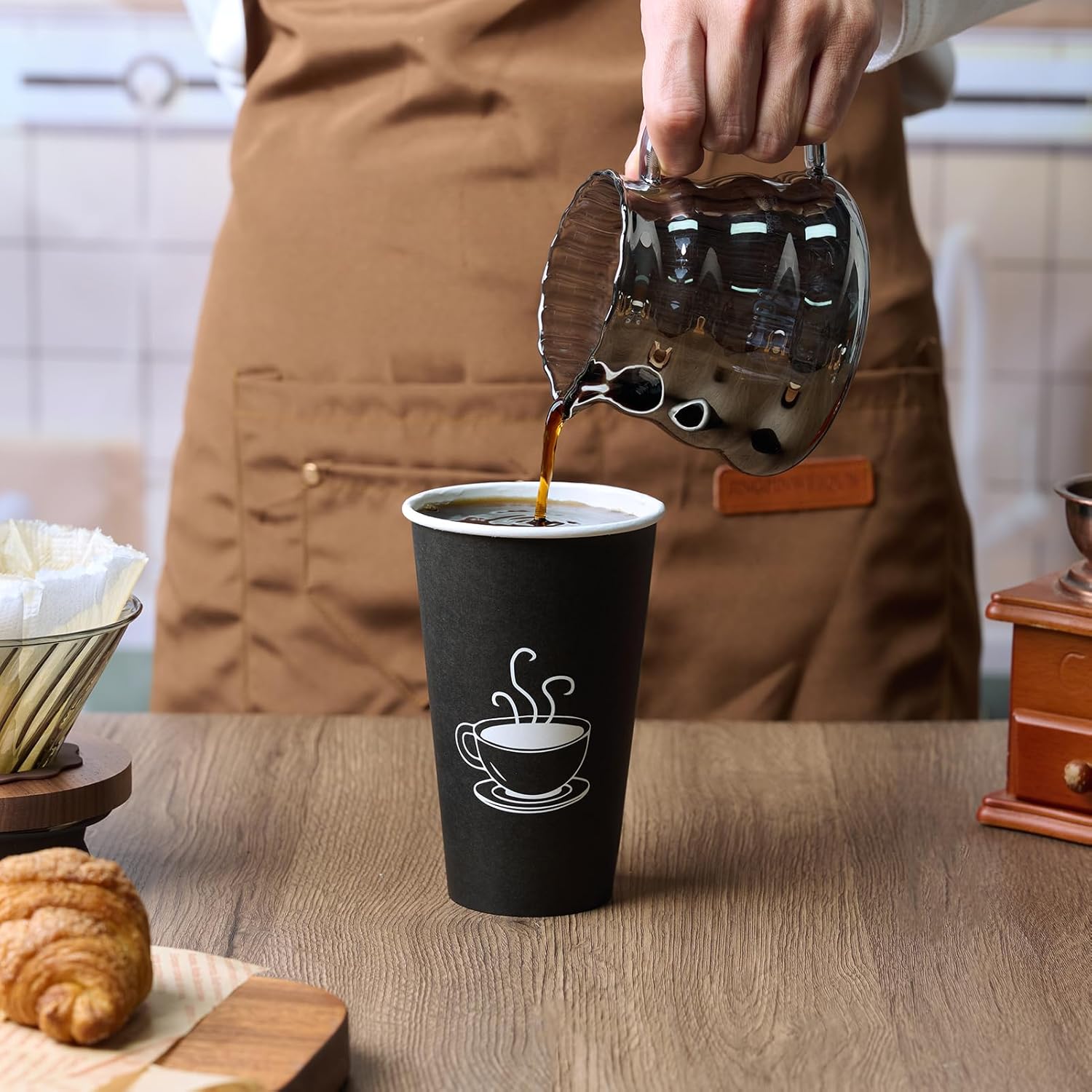 16 oz Paper Coffee cups, 210 Count, Disposable Drinking Cups for Parties, Office Use, and Everyday Needs - Image 3