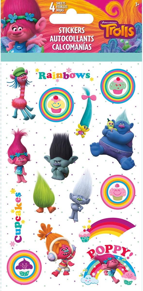 Trends International SandyLion Trolls Stickers 4/Sheets