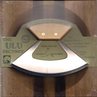 7.25 Inch Block with Deep Dish Chopping Bowl and Umialik Ulu Knife with Birch Handlev