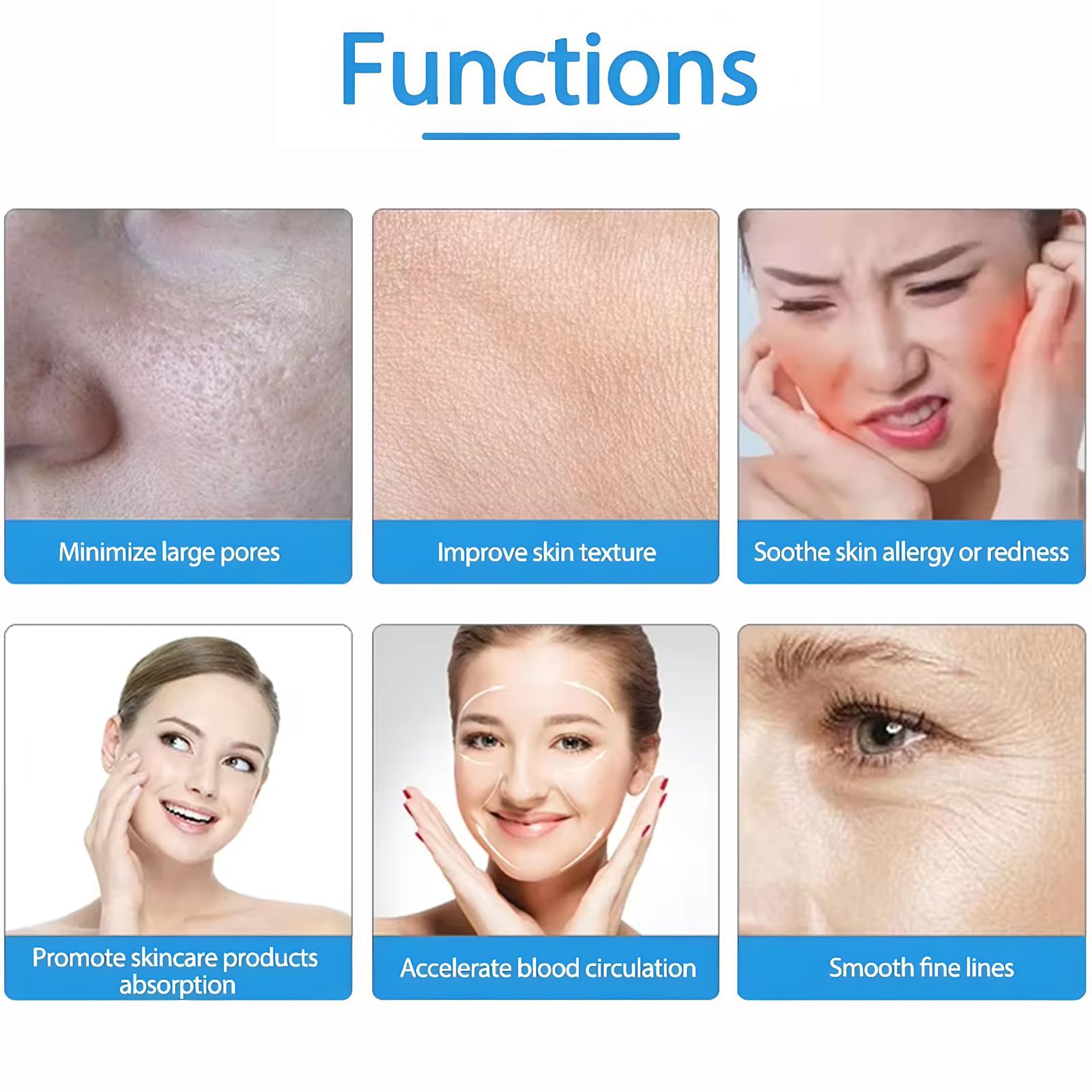 Masseur Facial Chaud-Froid, Marteau à Double tête, Appareil de Massage Facial Anti-Rides, raffermissement de la Peau et réduction des Rides du Front, pour Un Usage Domestique beauté