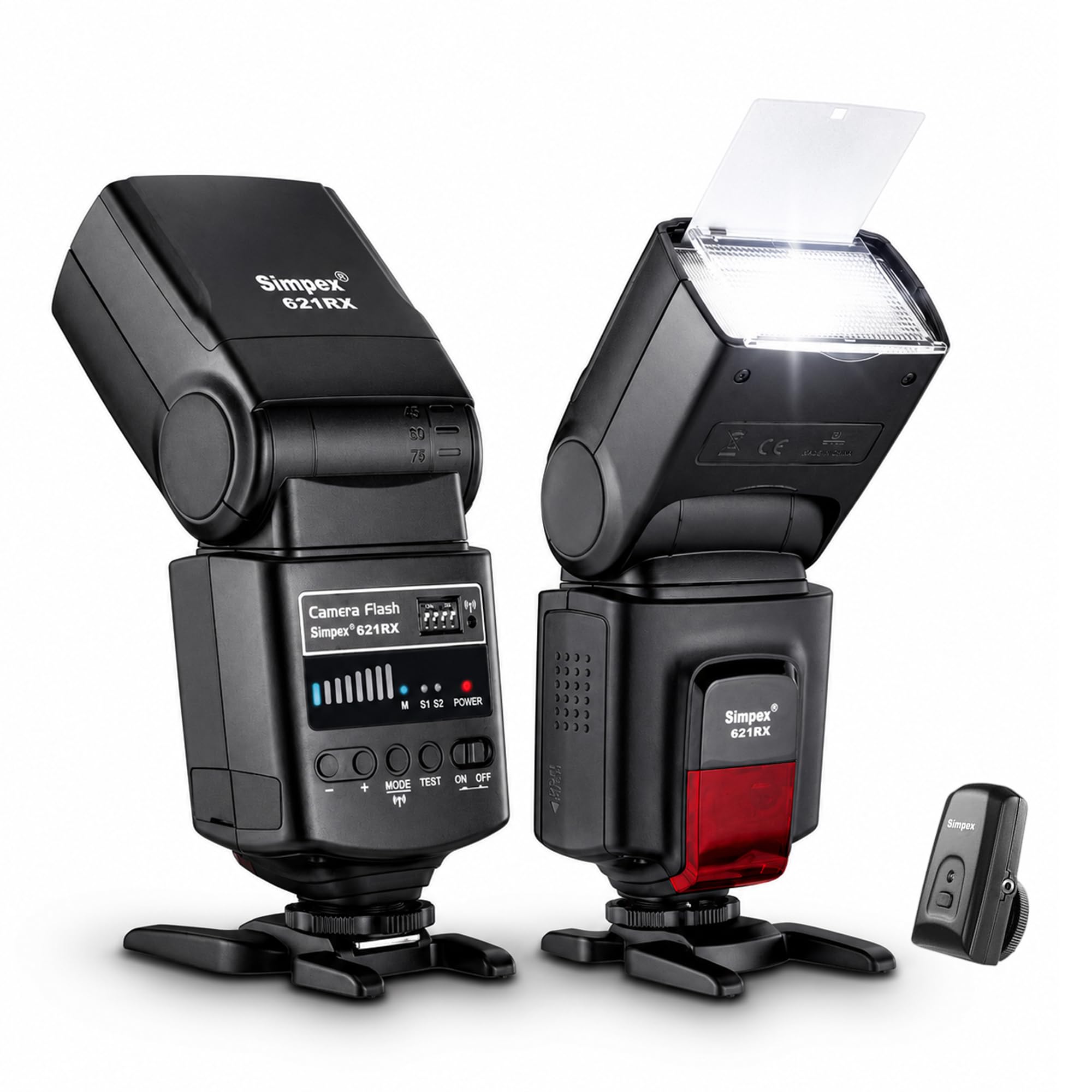Simpex 621RX with in-Built Trigger, Universal Electronic Flash Speedlite for DSLR Cameras Canon Nikon Pentax Olympus with Standard Hot Shoe Mount (with Trigger)-picture-30