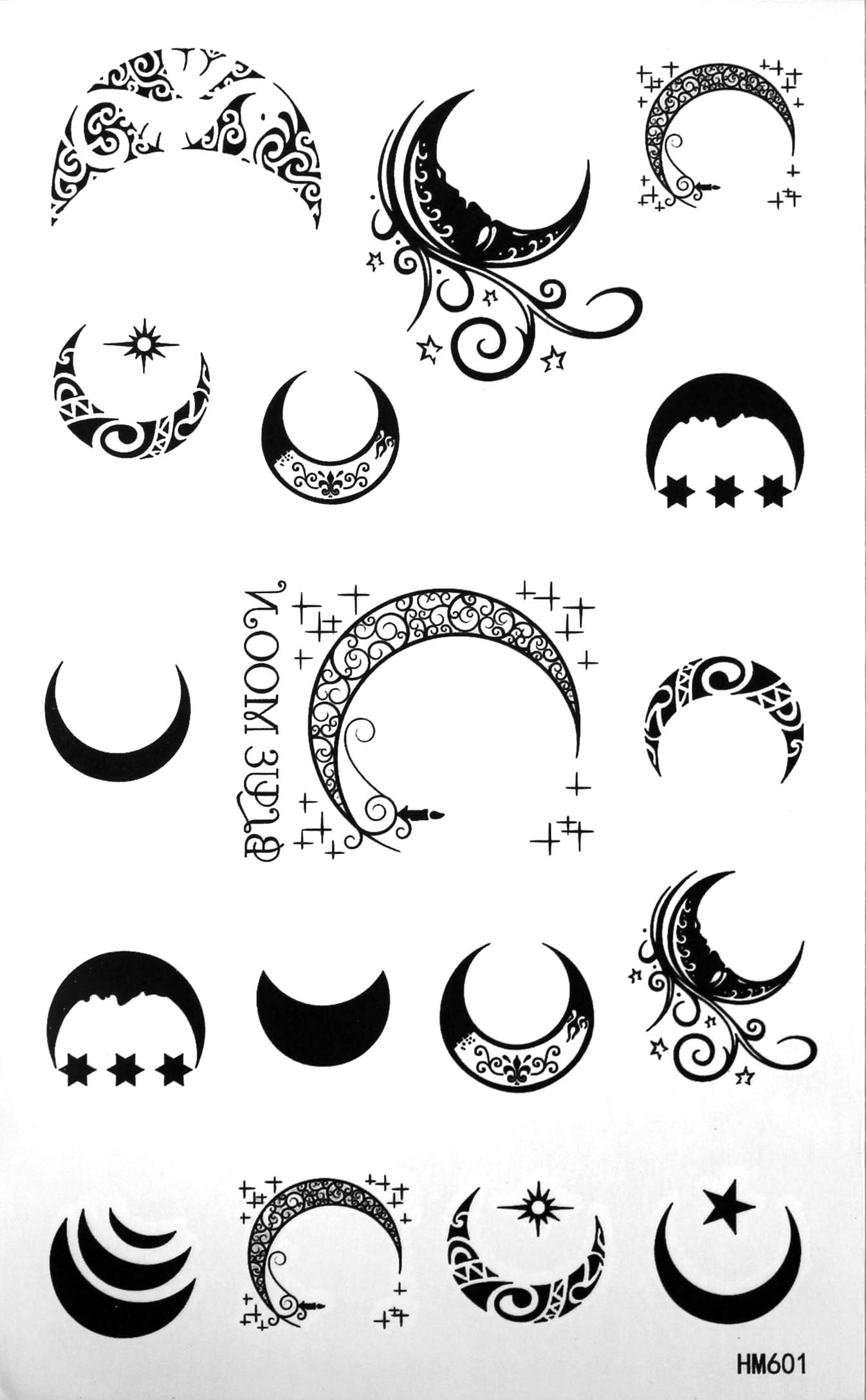King Horse Moon Temporary Tattoos Waterproof Tattoo Stickers Moon Totem Star Fake Tattoos