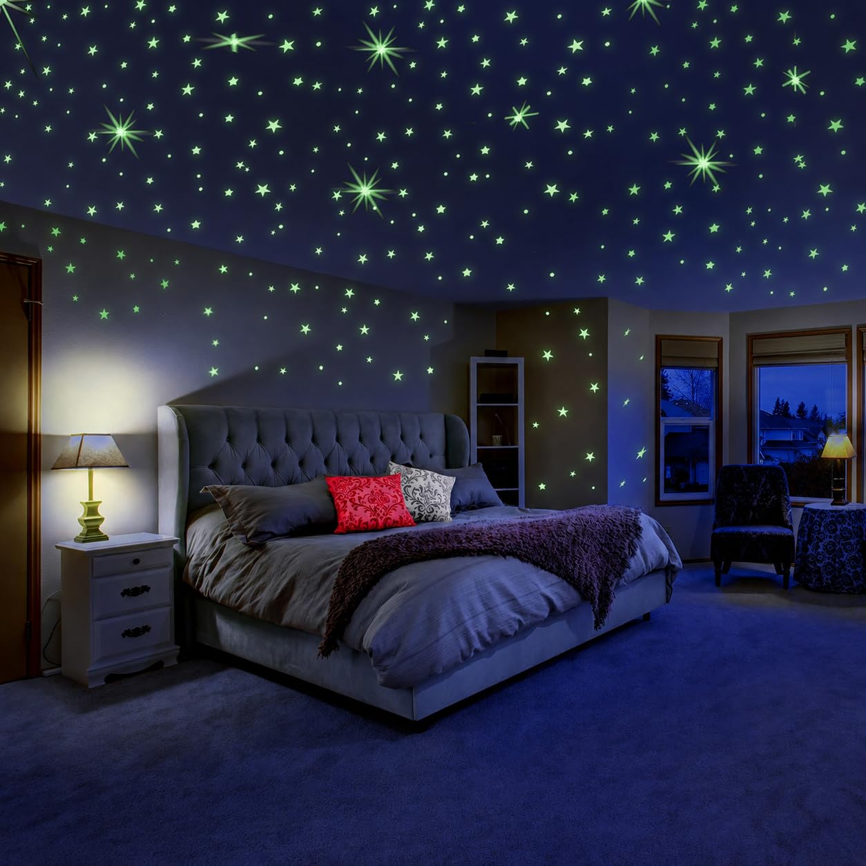 Glow in the Dark Moon Wall Stickers for Kids -7