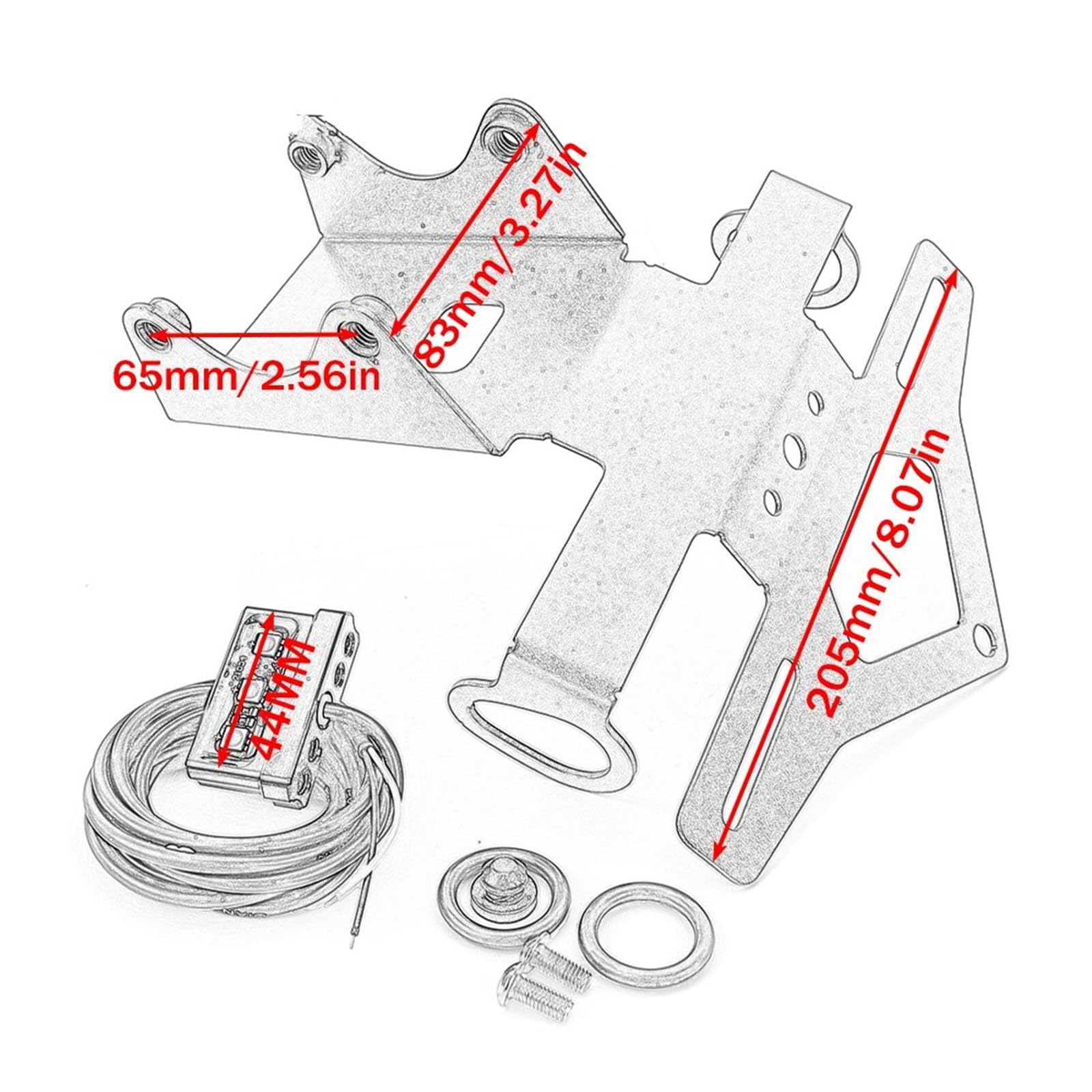 Portatarga Posteriore Moto Per Y&amaha MT-09 MT09 MT 09 2024-2025, Supporto Per Parafango Posteriore