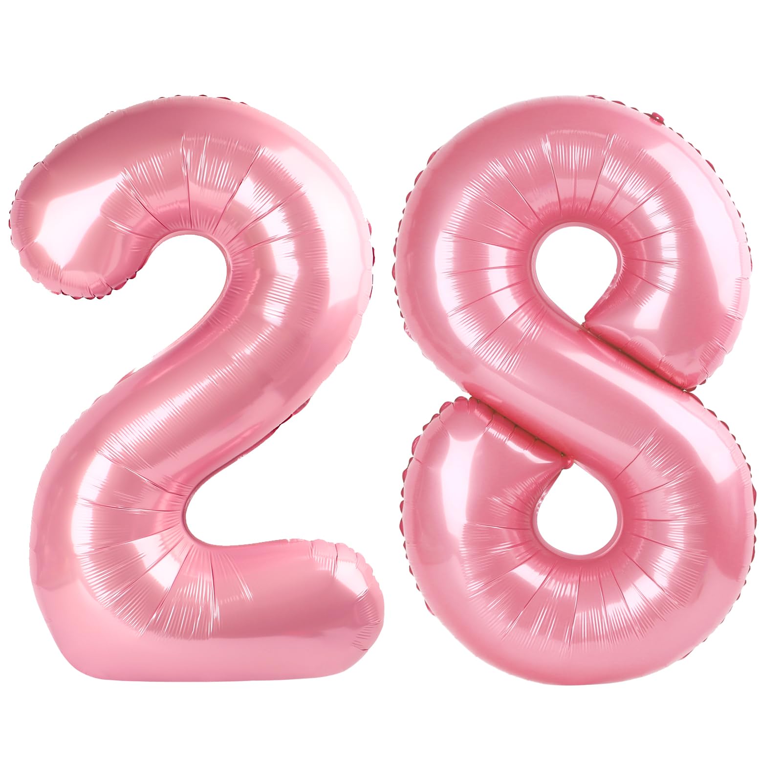 Number Balloons 28 Balloon Pink for 28 Birthday Party Decoration, 40 inch