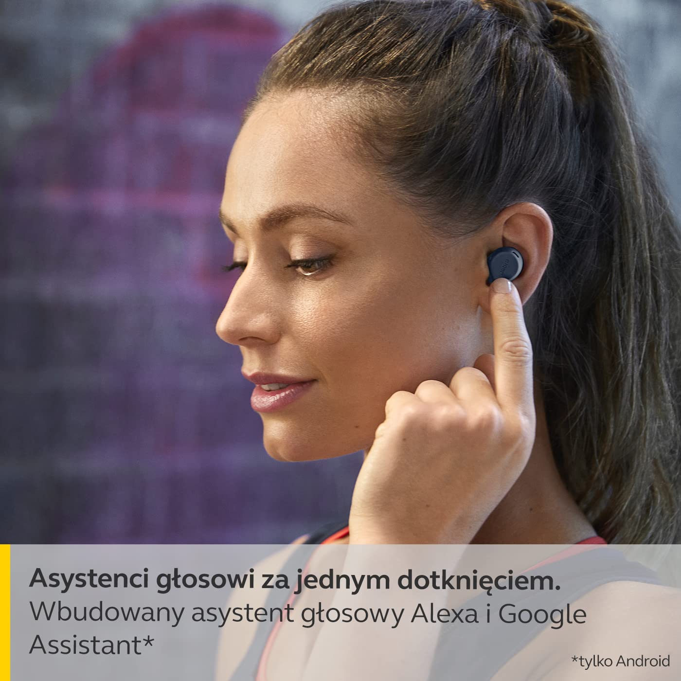 Jabra Elite 7 Active wkładki douszne - prawdziwie bezprzewodowe, sportowe wkładki douszne z uchwytem ShakeGrip zapewniającym doskonałe dopasowanie oraz regulowaną aktywną redukcję szumów - granatowy