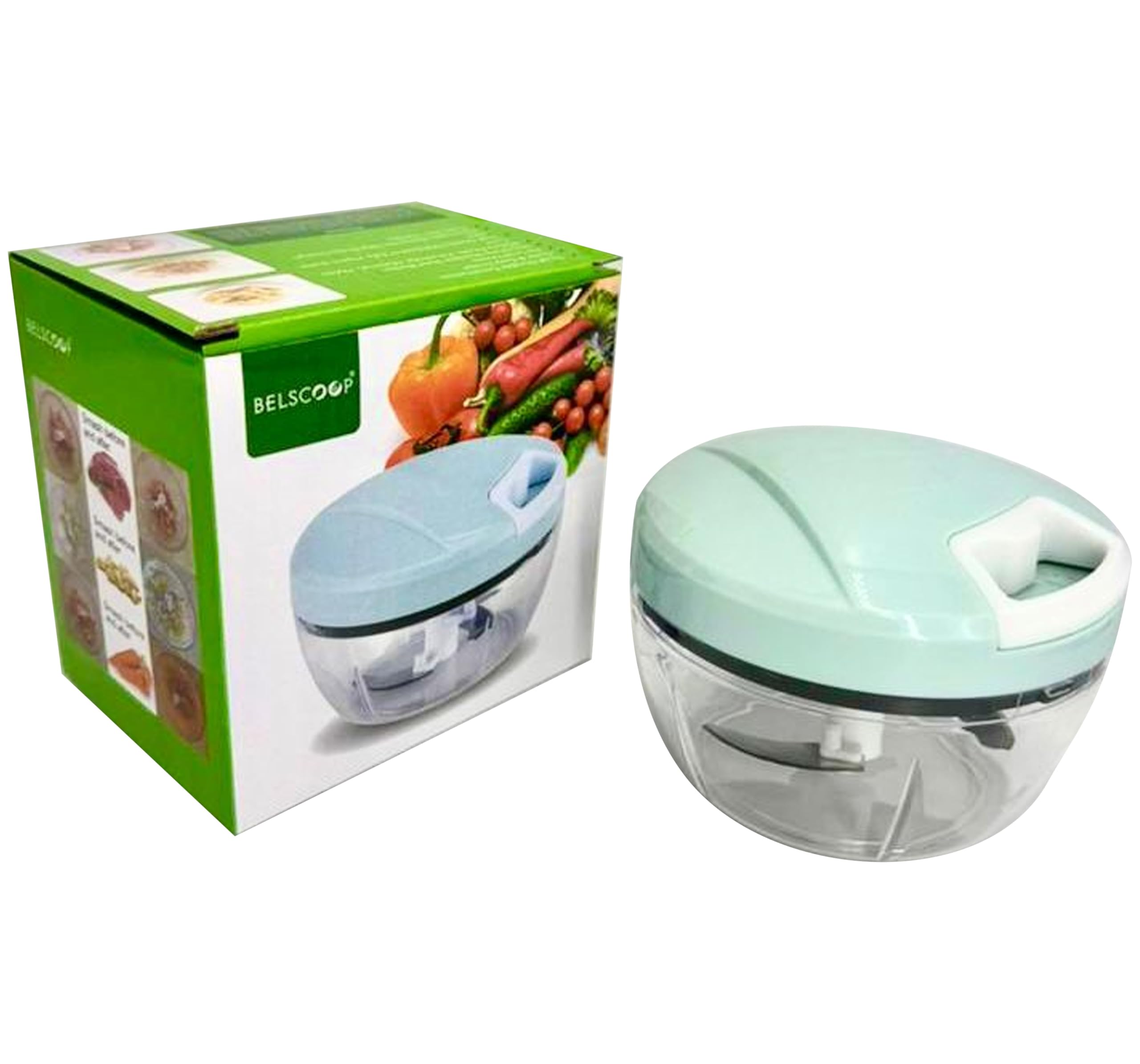 Belscoop Manual Vegetable Chopper and Dicer, Stainless Steel Blades