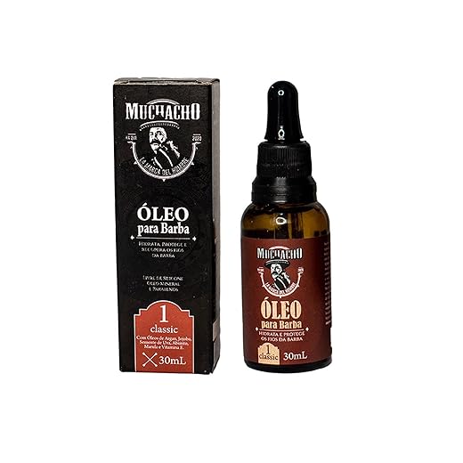 Muchacho - Óleo Para Barba Profissional Hidratante Classic - 30ml Hidratação e Maciez para sua barba