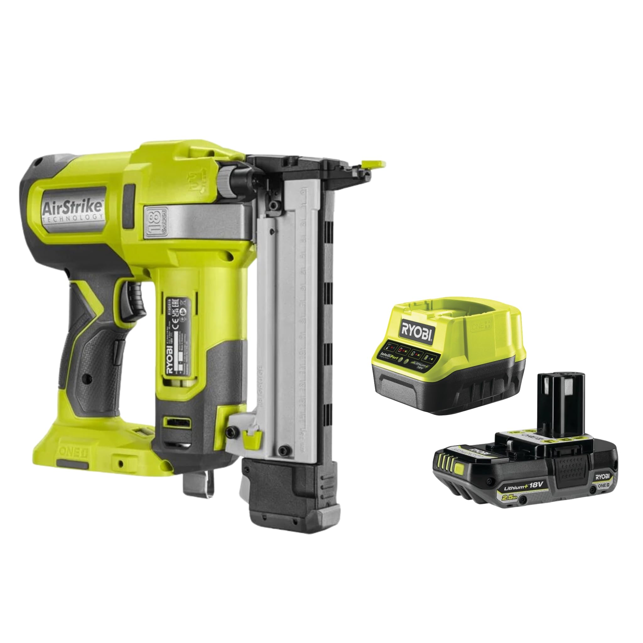 RYOBI R18GS18-0, agrafeuse sans fil, batterie 2.5Ah, chargeur rapide