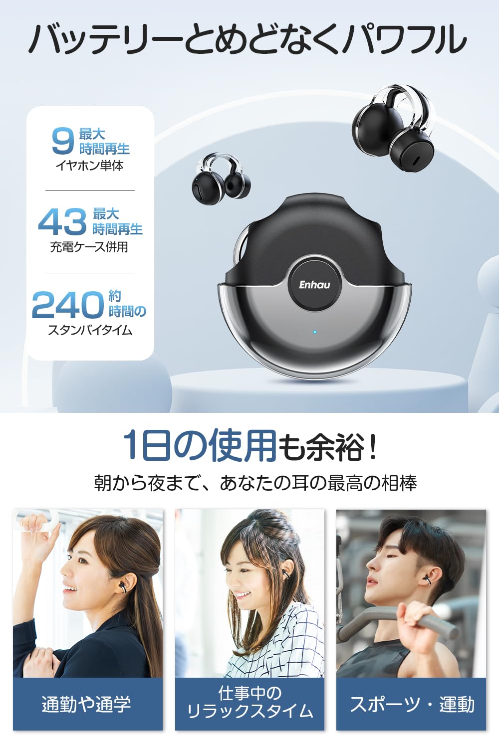 Amazon.co.jp: ワイヤレスイヤホン 【2025業界革新・ながら聴きの最