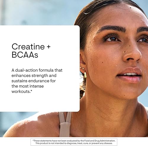 Miniatura 3 de THORNE Creatina + BCAA - Monohidrato de creatina micronizada + BCAA en polvo - Soporte para los músculos, resistencia al ejercicio y recuperación* -
