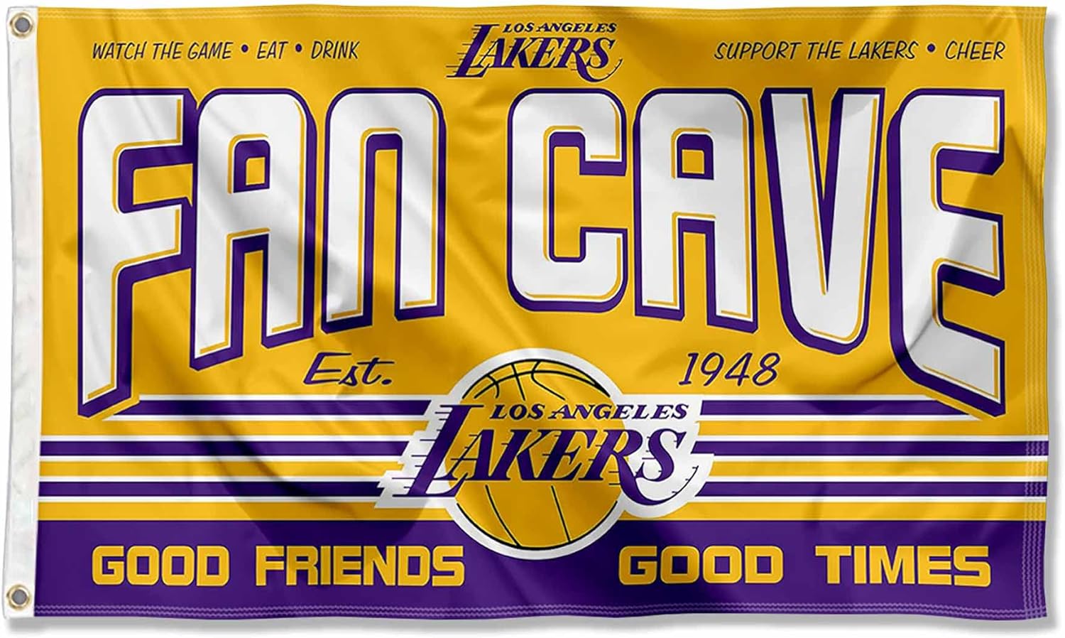 Los Angeles Lakers Fan Man Cave Banner Flag