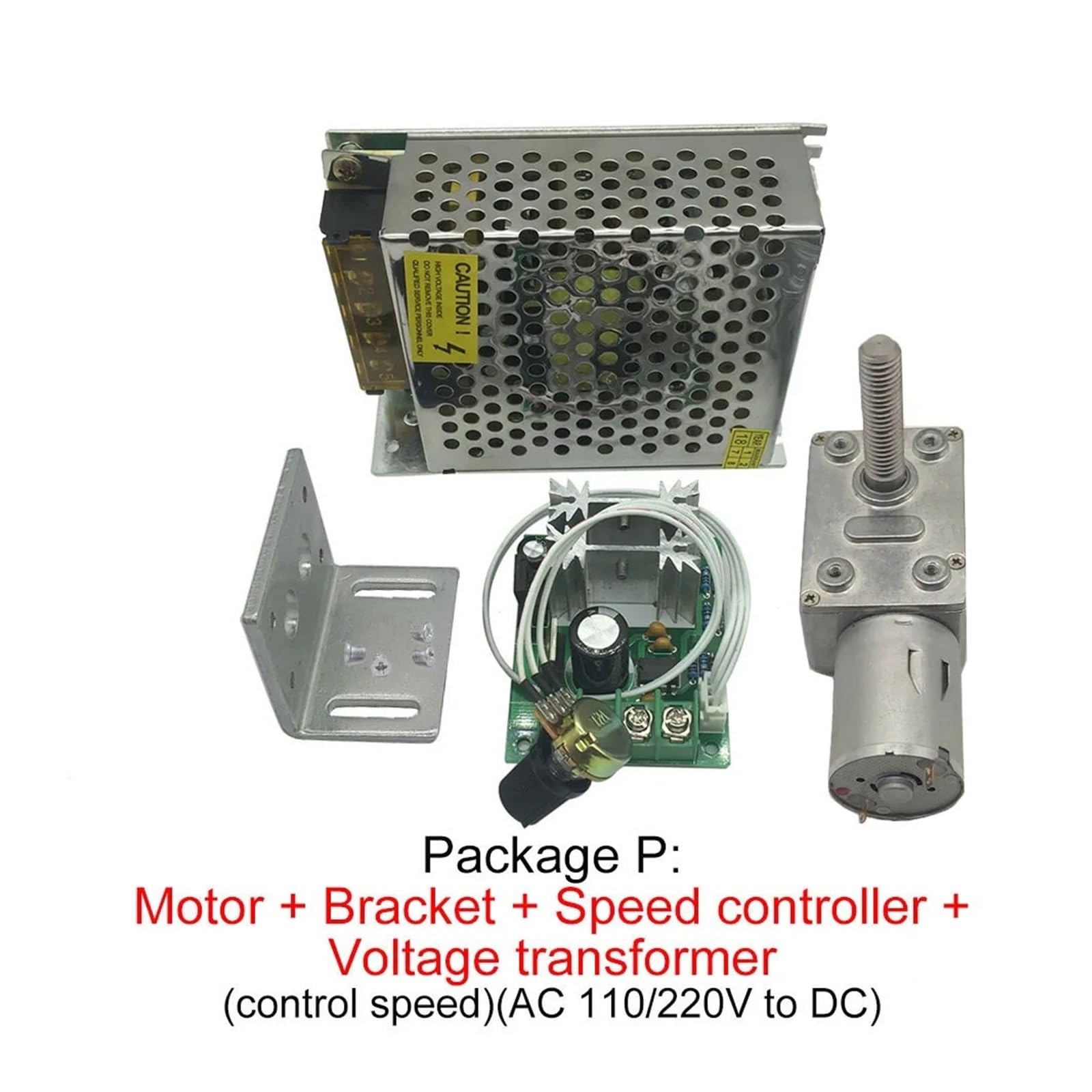 Paket P 12 V 40 U/min DC-Schneckengetriebe mit elektronischem Anlasser, Niedriggeschwindigkeitsreduzierer JGY370-M8, Gewindeschaftlänge 33 mm