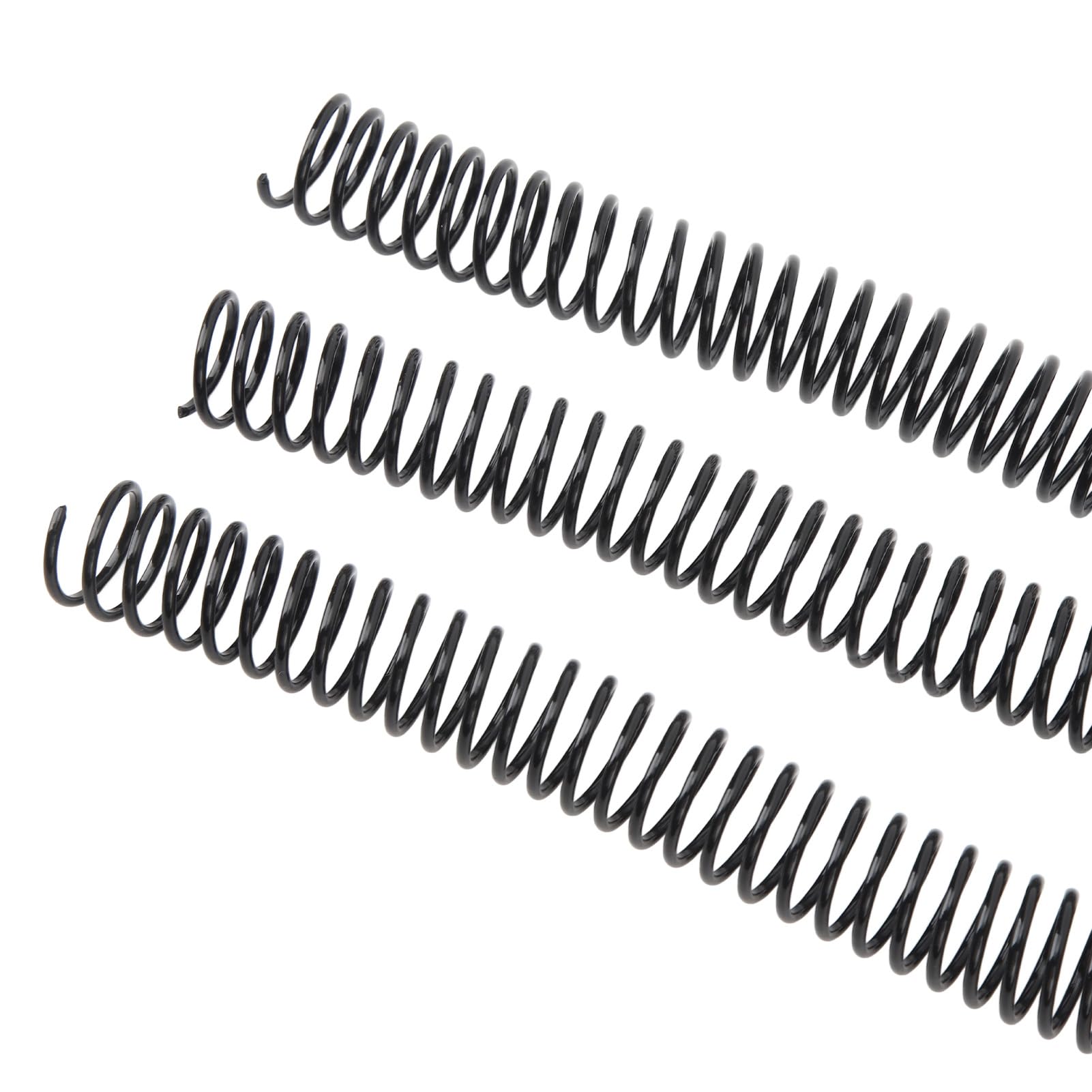 Bobine di rilegatura a spirale in plastica nera Diametro 19 mm Passo 4:1 48 anelli Capacità 170 fogli per formato Lettera 8,5 x 11 pollici e documenti A4 Confezione da 50 dorsi di (Nera)