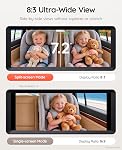 Babyvue 2026 Rénové double caméra de voiture Baby Monitor pour 2 Les enfants, 7.2" HD 1080P Caméra de siège arrière à écran partagé avec auto IR vision nocturne, Installation facile pour la sécurité des animaux de compagnie, Convient aux voitures/SUV/Truck BV3 blanc