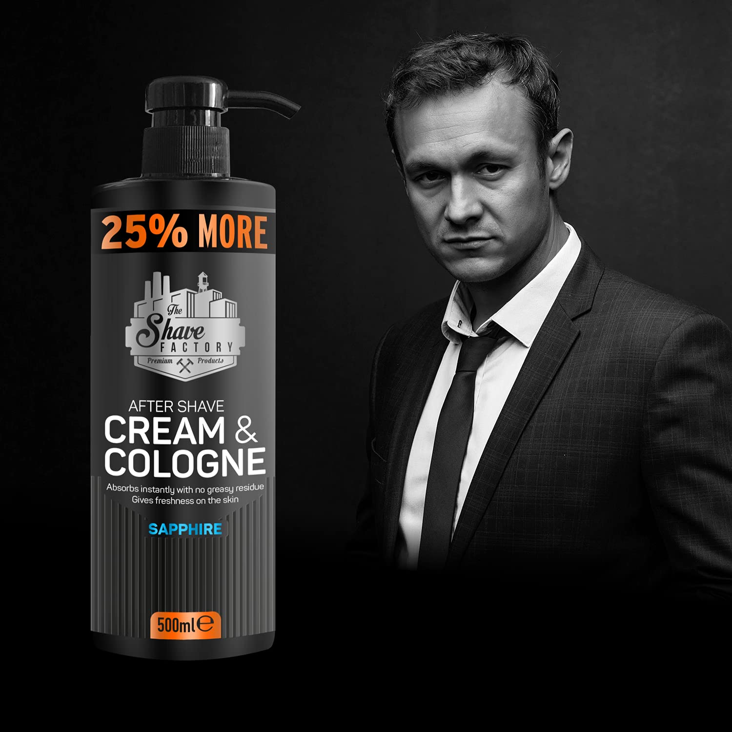 The Shave Factory - Sapphire Cream & Cologne - Balsam po goleniu 500ml