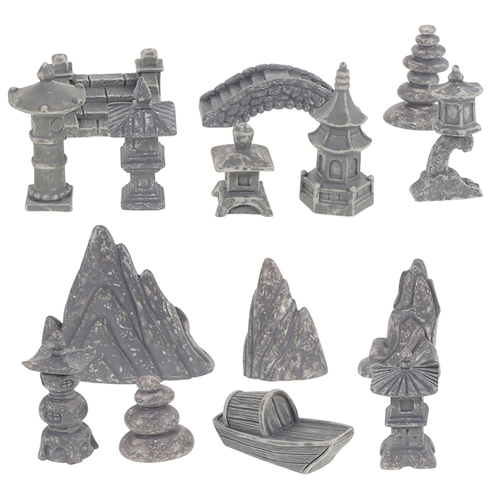 Pagode en résine haute finition pour mini paysage d'Asie