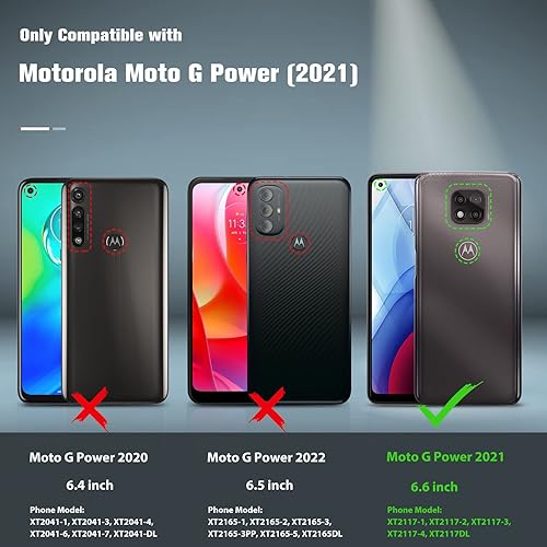 Miniatura 2 de BNIUT Funda para Motorola Moto G Power 2021: funda protectora de doble capa resistente para teléfono celular, a prueba de golpes, con parte trasera