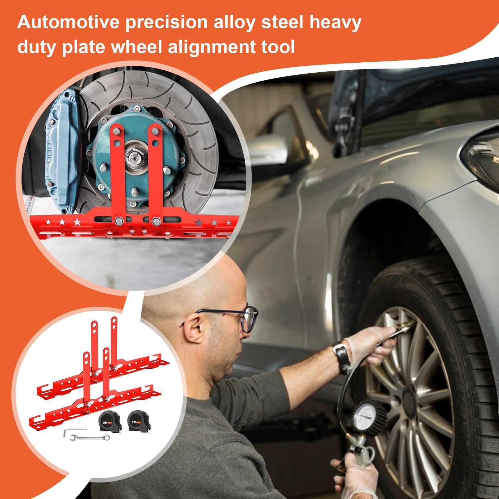 Herramientas Alineación Automotriz Reparación Neumáticos Y Equilibrado | Placas Alineación Servicio Pesado Para Vehículos Motos Bicicletas Barcos E