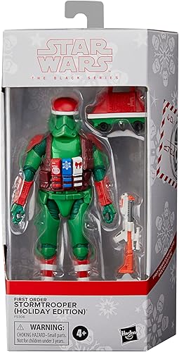 Miniatura 9 de STAR WARS The Black Series First Order Stormtrooper (edición navideña) y juguetes de droide de ratón, figuras coleccionables de 6 pulgadas con