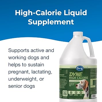 PetAg Dyne High Calorie Liquid Nutritional Supplement for Dogs & Puppies 8 Weeks and Older - 1 Gallon - Supports Performance and Endurance - Sweet Vanilla Flavor