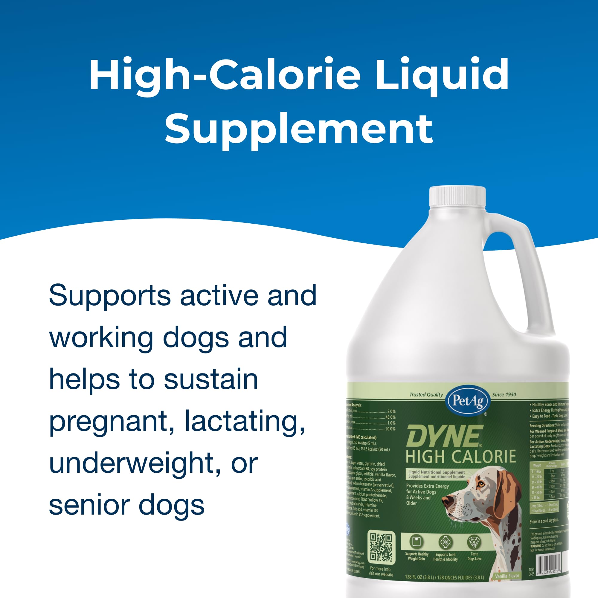 PetAg Dyne High Calorie Liquid Nutritional Supplement for Dogs & Puppies 8 Weeks and Older - 1 Gallon - Supports Performance and Endurance - Sweet Vanilla Flavor — Amazon image 3