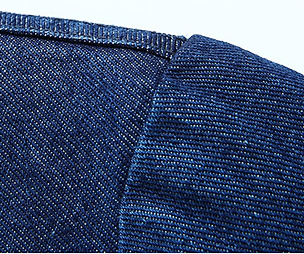 XYGJZ Men's Vintage Denim Blazers Three Buttons Single Breasted Sports Coat