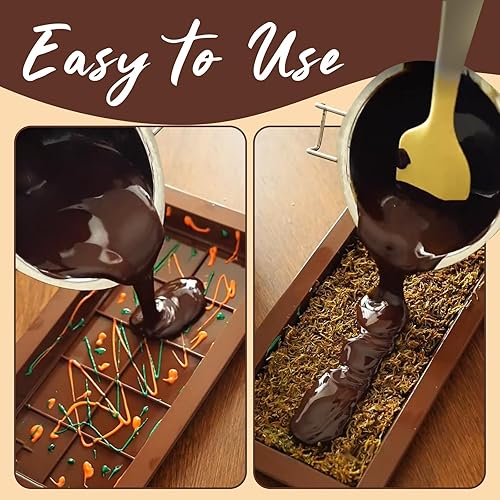 Miniatura 56 de Mini moldes de dulces de Navidad con forma de árbol de Navidad y hombre de jengibre, 152 cavidades antiadherentes de grado alimenticio, hecho a