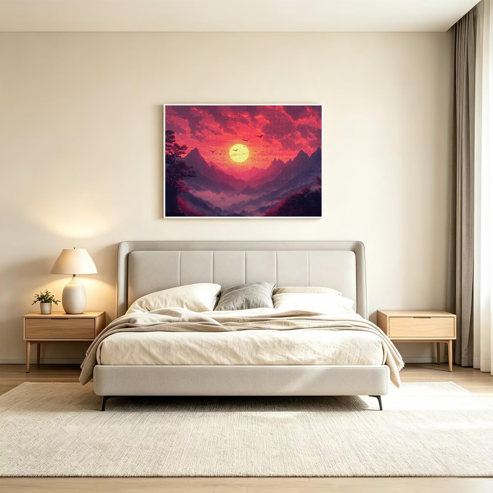 Puzzle 5000 elementów dla dorosłych, gry rodzinne, Sunset Bird, n-448