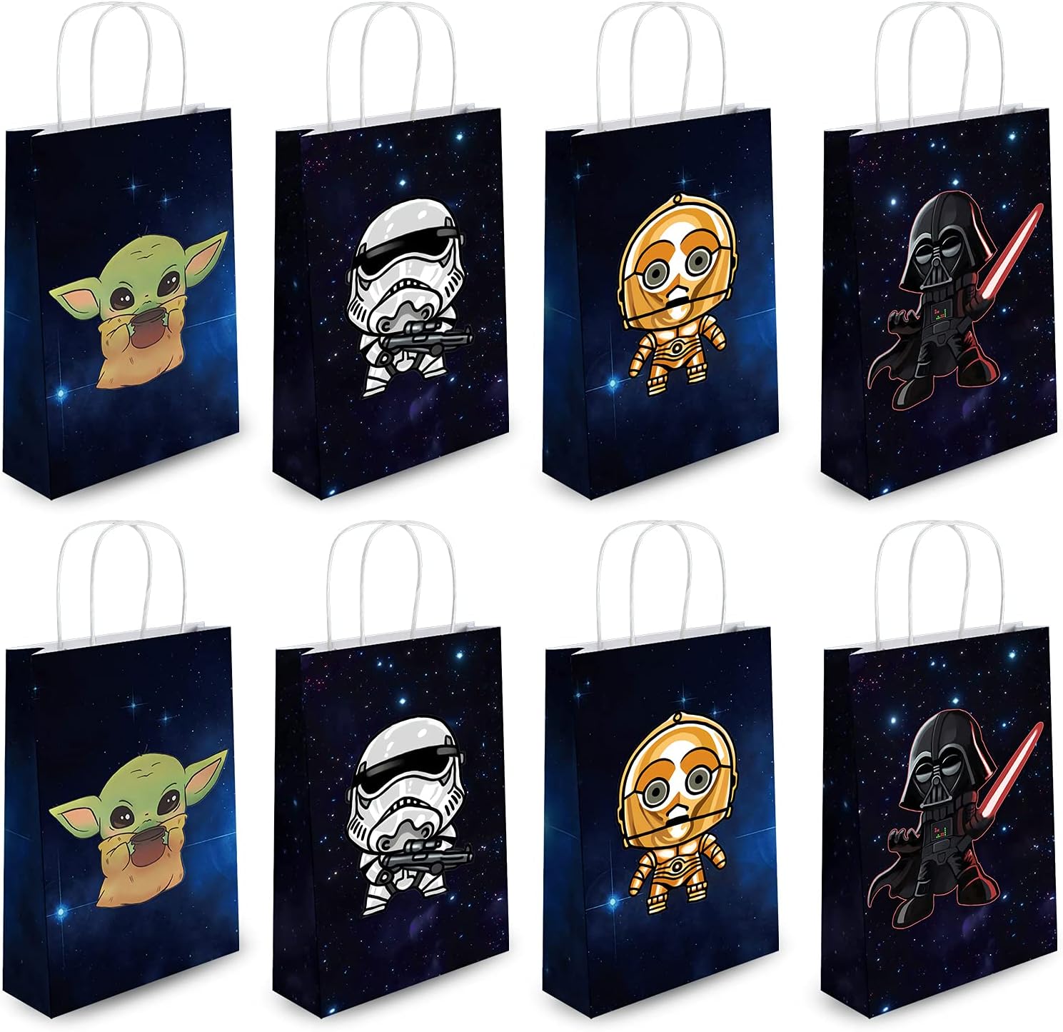 LAGREME Mandalorian baby Yoda Theme Birthday Party Decorations Gift Bags for Yoda