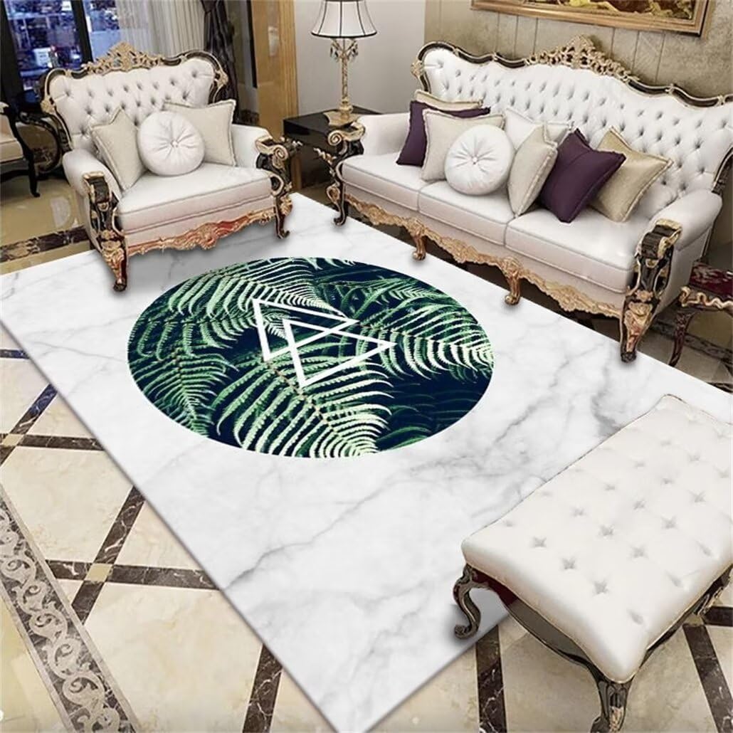 Tapis moderne salon 120x190cm anti-glisse idéal pour chaises de bureau