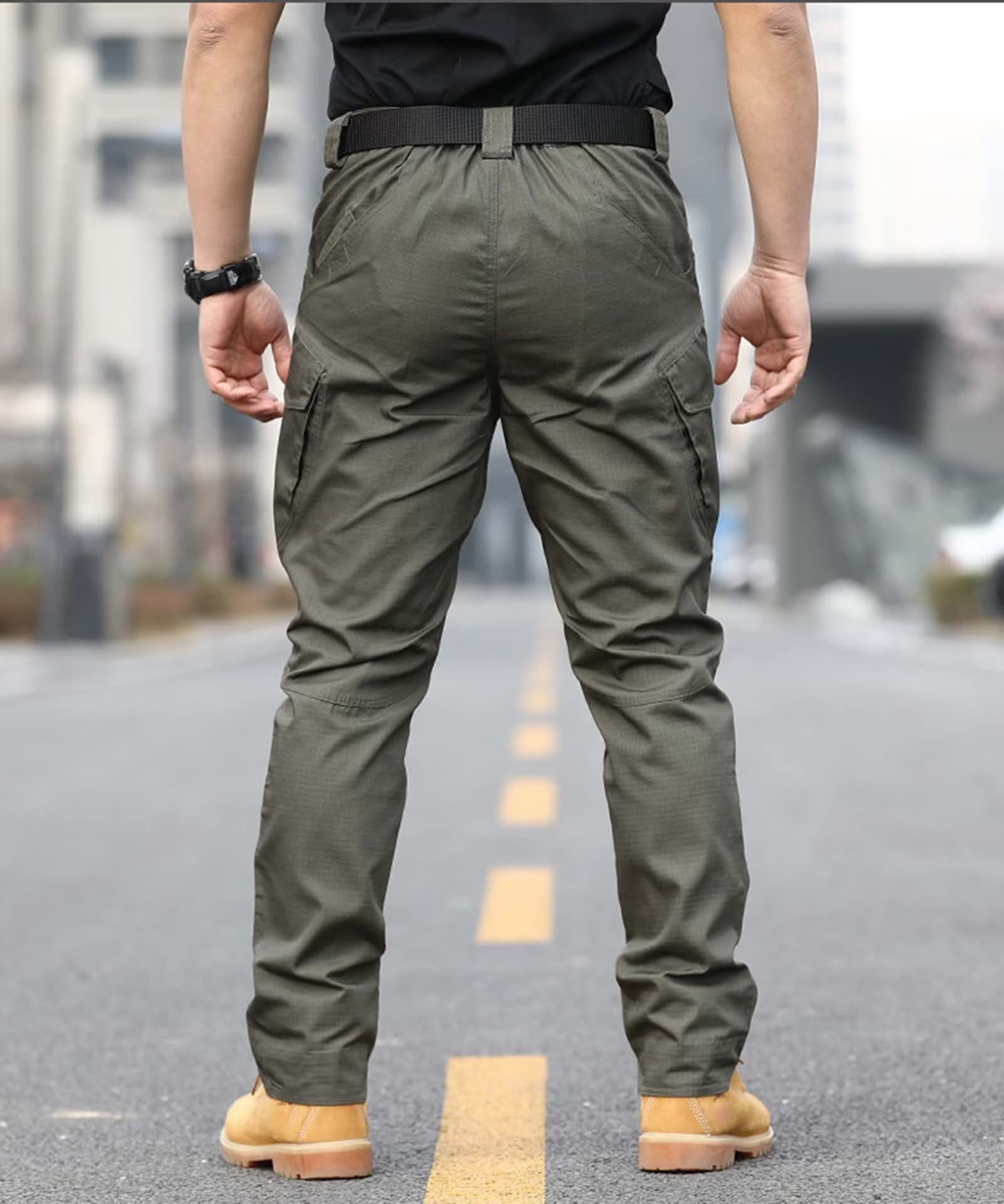 Cargo Pantalons Tactiques Hommes Combat Travail Pantalon Décontracté Sports Tir Chasse Imperméable avec Plusieurs Poches