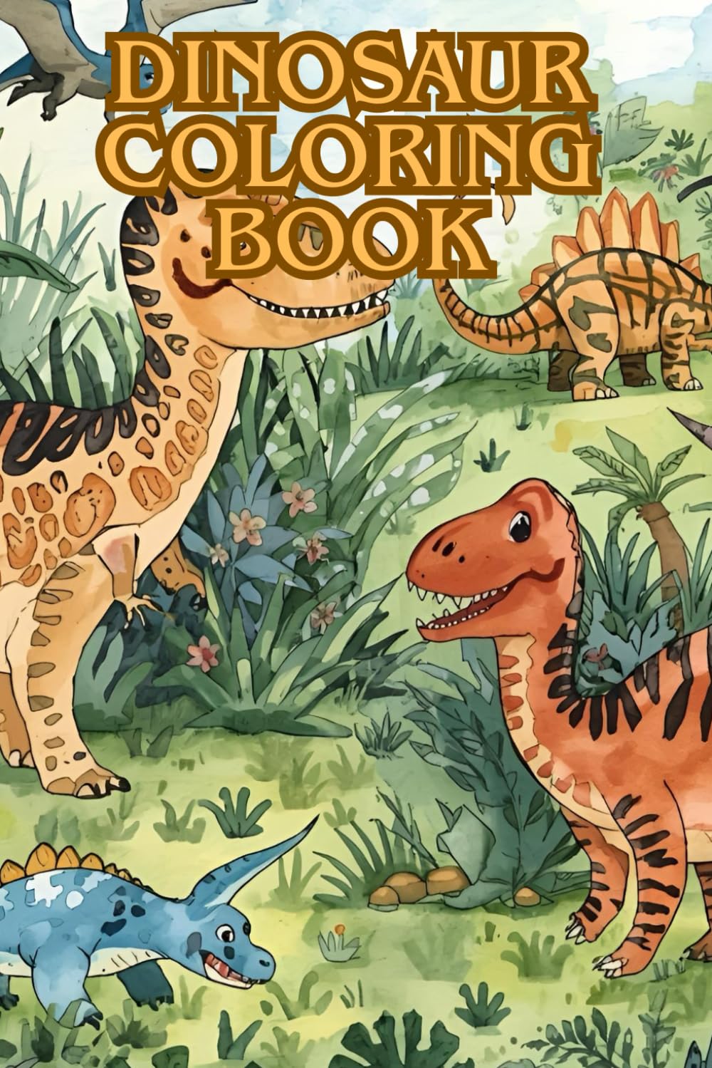 Dinosaur Coloring Book with 75 Drawings
