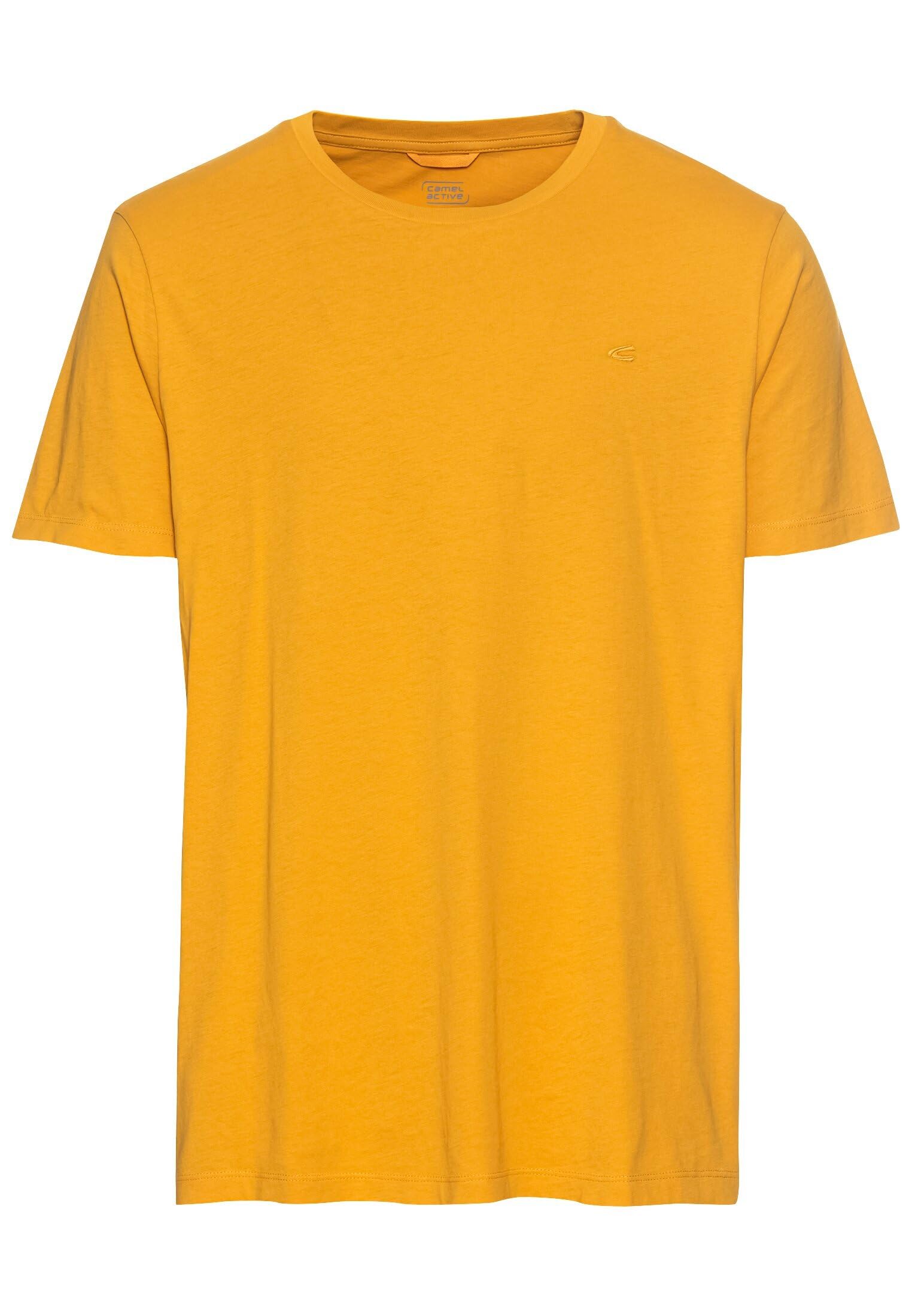 camel active Men's Short-Sleeved Shirt Made of Organic Cotton