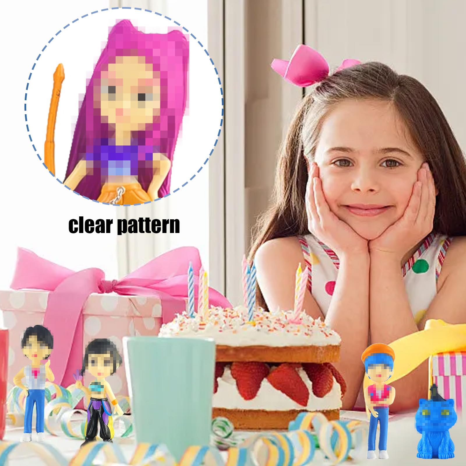 JUNERUN 6 Pièces Huntrs Figurine Set, PVC Cartoon Huntrs Anime Ornements, pour Adulte Fans Cadeaux Danniversaire - 4