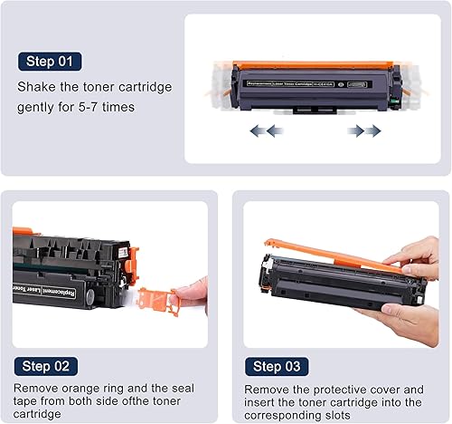 Miniatura 5 de 410A - Cartuchos de tóner compatibles con HP 410X CF410A CF411A CF412A CF413A para impresora M477fnw M477fdw M477fdn M452dn M452nw M452dw, paquete