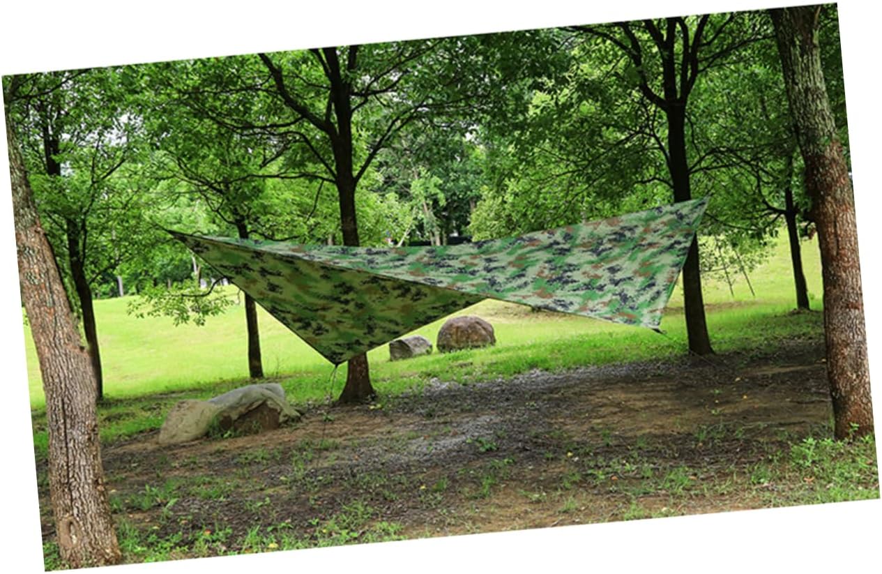 Toddmomy Multi-Function Waterproof Sunscreen Canopy Tent Ground Cloth Camouflage Outdoor Camping Shade UV Protection for Beach Picnic and Garden Use