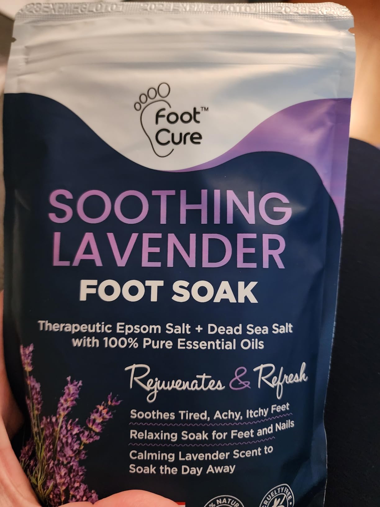 FOOT CURE Tea Tree Oil Foot Soak with Epsom Salt - Best Toenail Fungus Treatment, Athletes Foot & Softens Calluses - Soothes Sore & Tired Feet, Fungal Toe, Foot Odor Scent, Spa Pedicure (Pack of 2) | Tea Tree Oil, with Epsom Salt, Fungal Toe, Foot